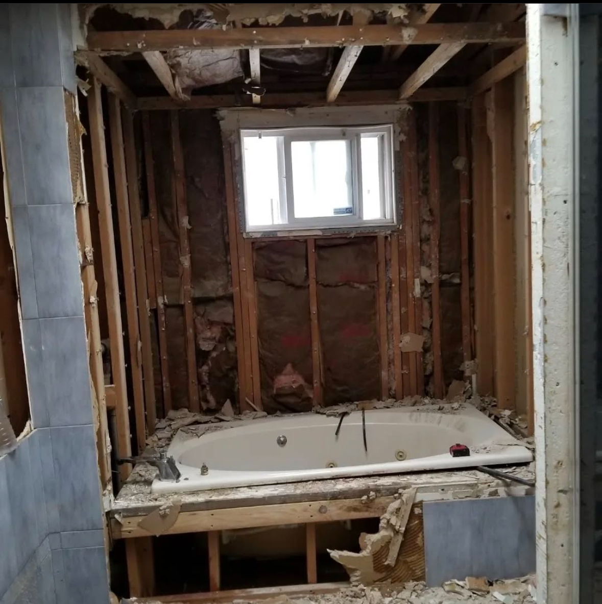 Bathroom renovation before and after