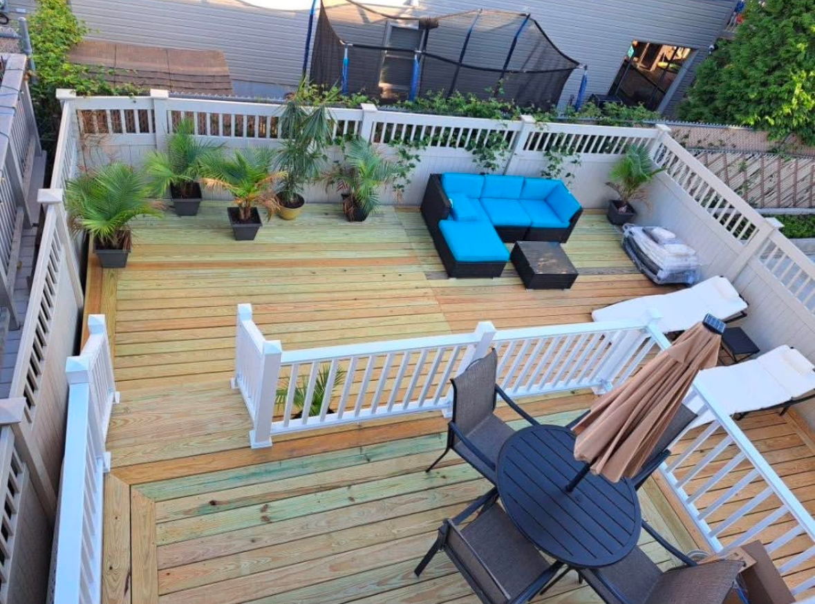 Patio upgrade before and after