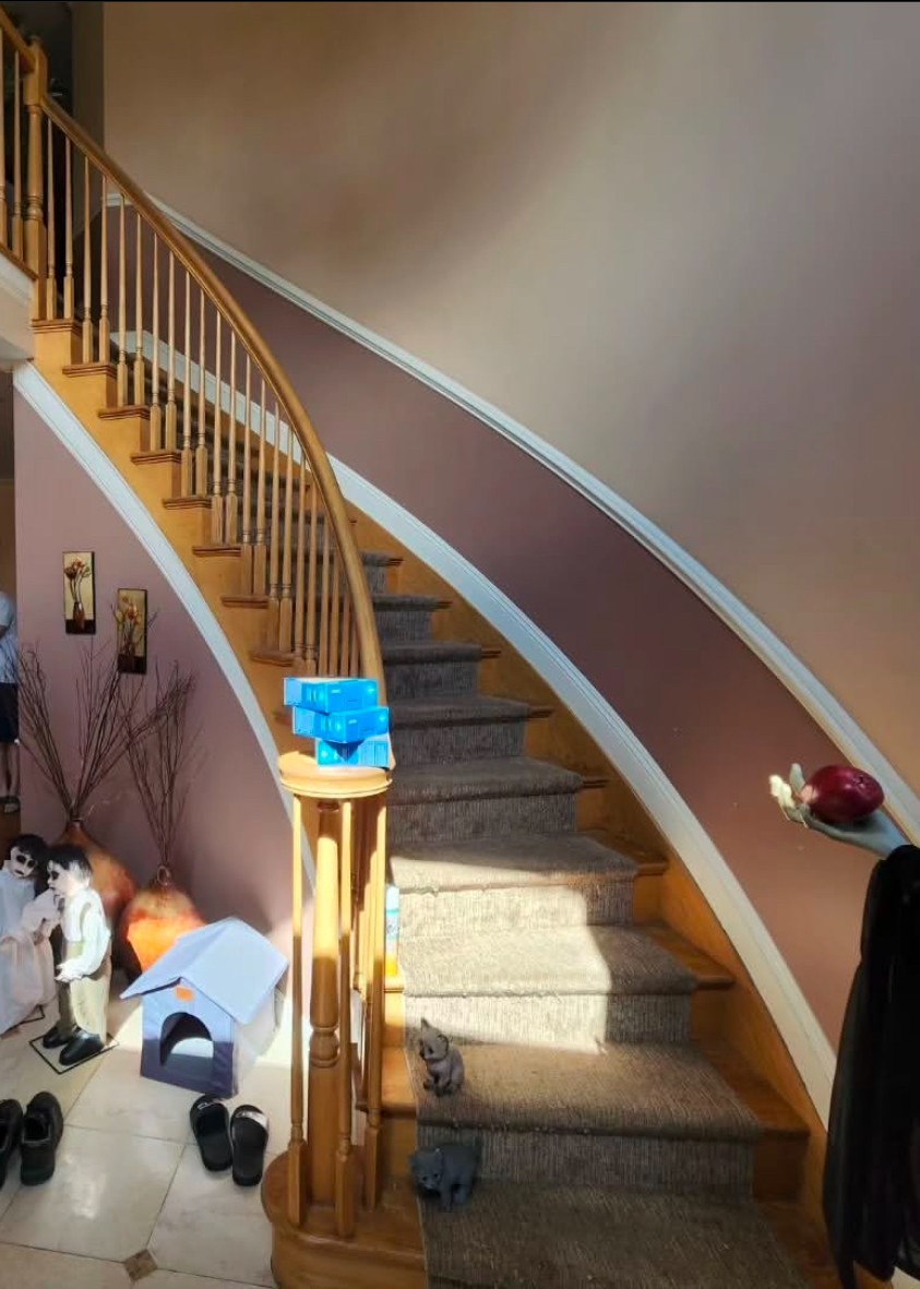 Staircase renovation before and after